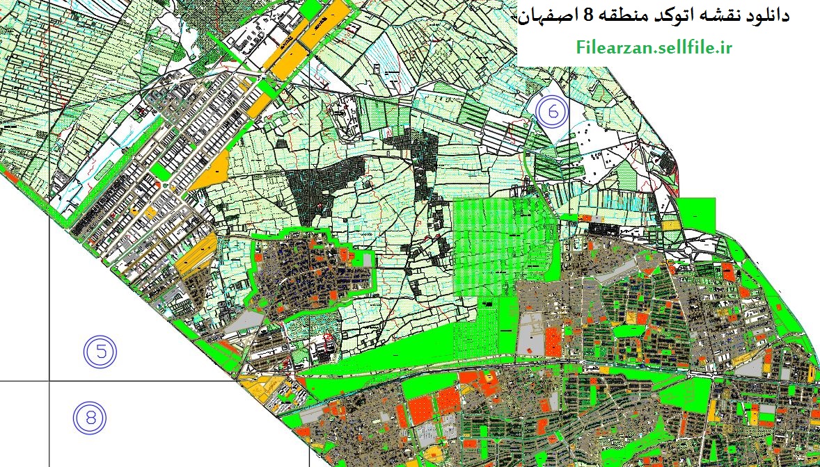 دانلود نقشه کد منطقه 8 اصفهان