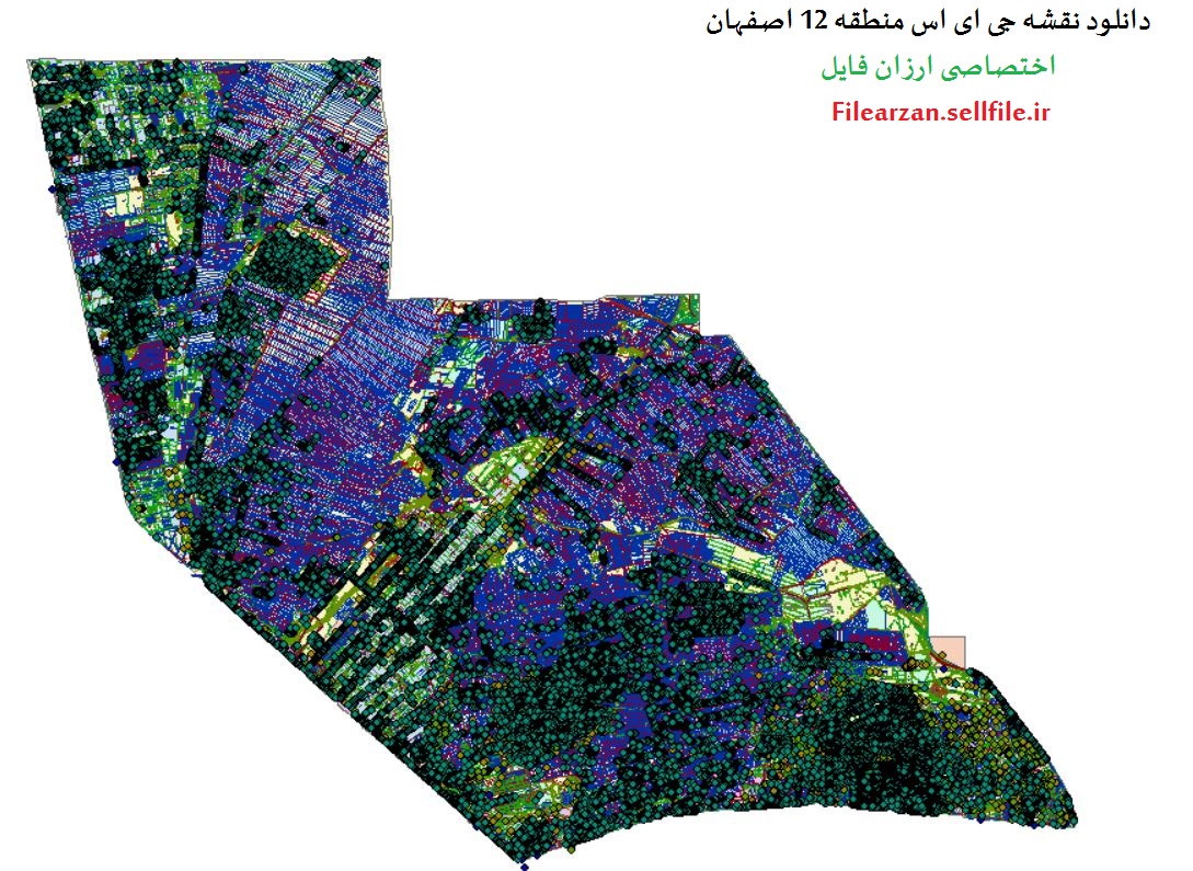 دانلود نقشه gis منطقه 12 اصفهان