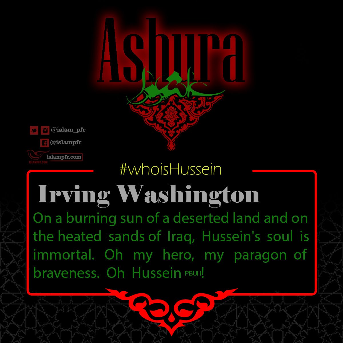 irvin washington quote , quote , ashura