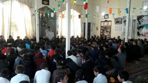 جشن انقلاب با حضور بخشدار ترکمنچای در روستای صومعه علیا