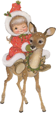 Shabahang20-gif & Animated pictures- Santa sleigh and Reindeer-تصاویر متحرک شباهنگ- گوزن و سورتمه بابا نوئل