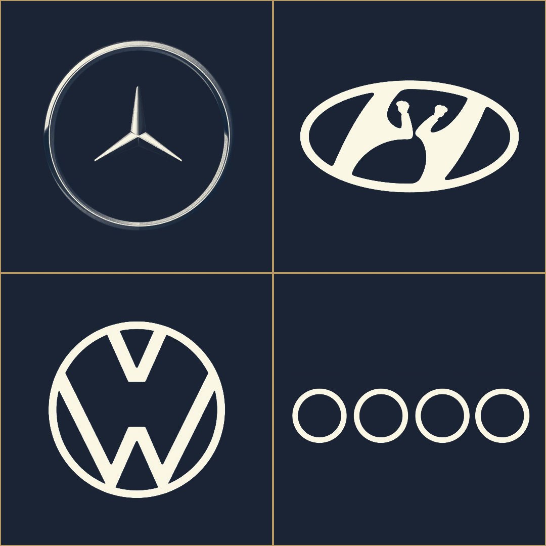 لوگوی شرکت های خودروسازی در همراهی با فاصله گذاری اجتماعی