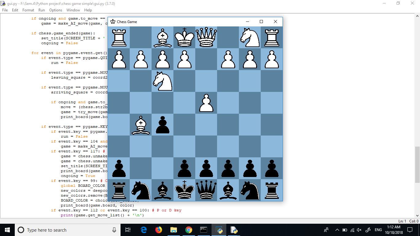 دانلود سورس کد پروژه بازی شطرنج با پایتون PYTHON