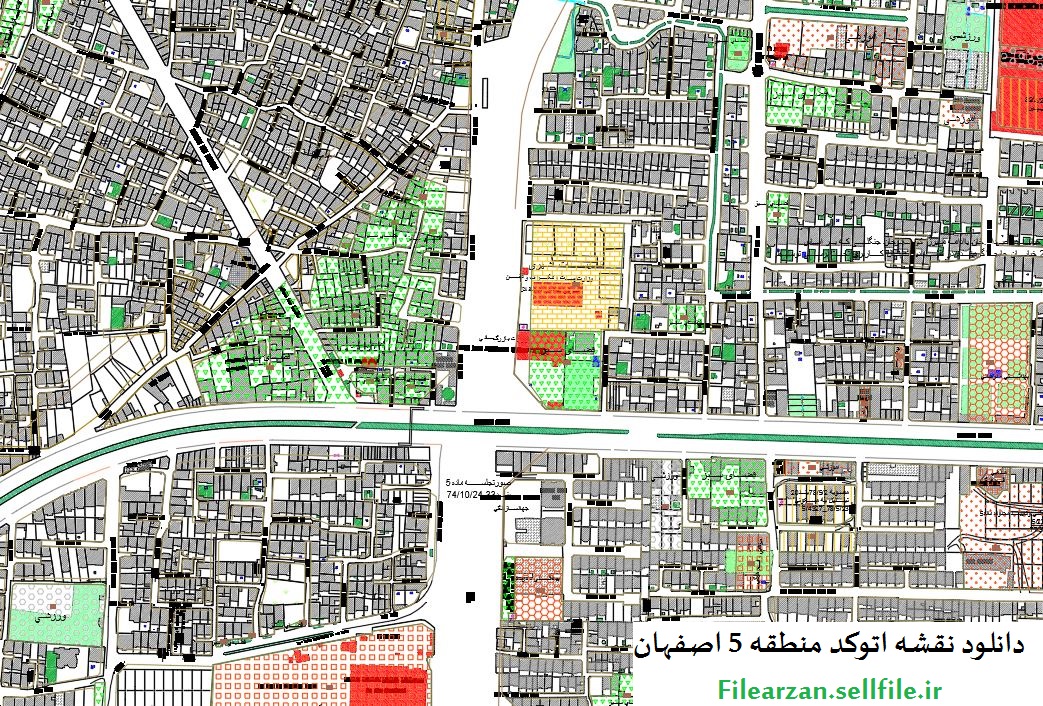 دانلود نقشه اتوکد کاربری اراضی منطقه 5 اصفهان