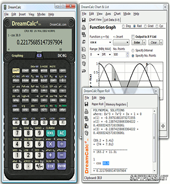 دانلود ماشین حساب مهندسی با قابلیت رسم نمودار (DreamCalc Professional Edition 4.9.2)