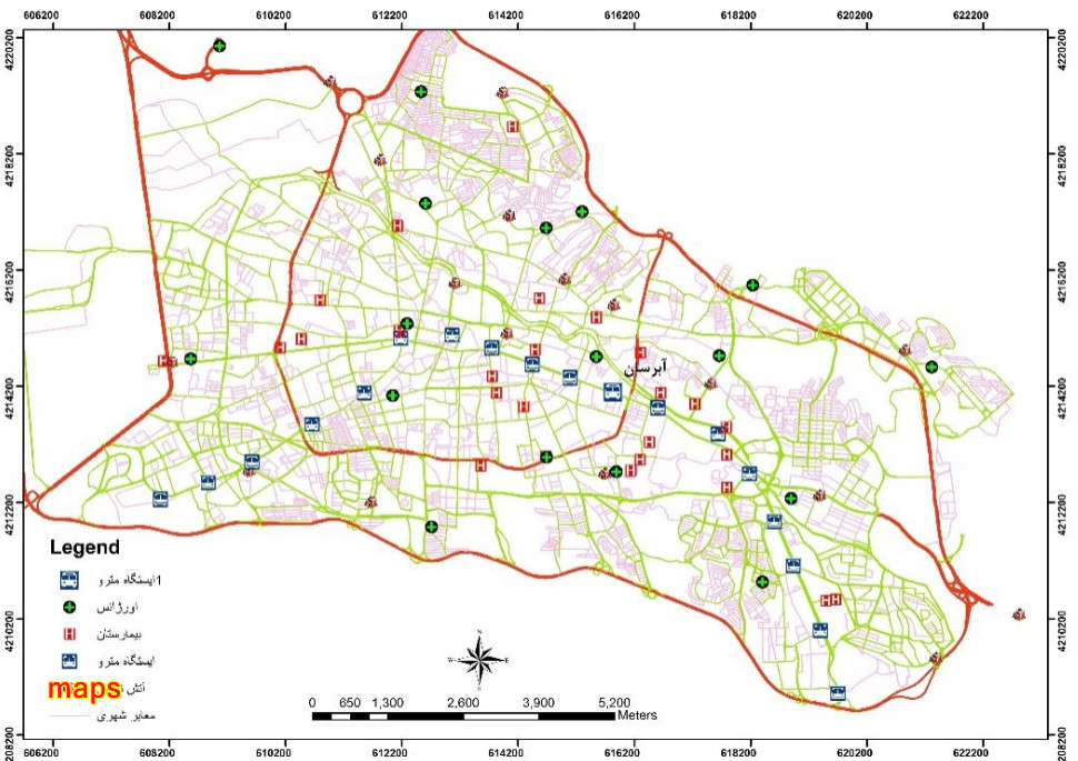پایان نامه مدل‌سازی حوادث بحرانی مترو شهر تبریز در محیط GIS مطالعه موردی: خط 1 مترو
