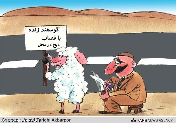 کاریکاتور گوسفندی به مناسبت عید قربان 1