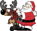 Shabahang20-gif & Animated pictures- Santa sleigh and Reindeer-تصاویر متحرک شباهنگ- گوزن و سورتمه بابا نوئل