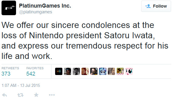 ادای احترام صنعت بازی به Satoru Iwata، مدیر شرکت نینتندو 1