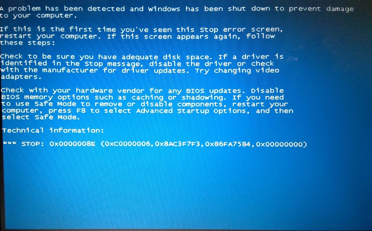 خطای 0X000000E8 و صفحه آبی در هنگام نصب ویندوز 7