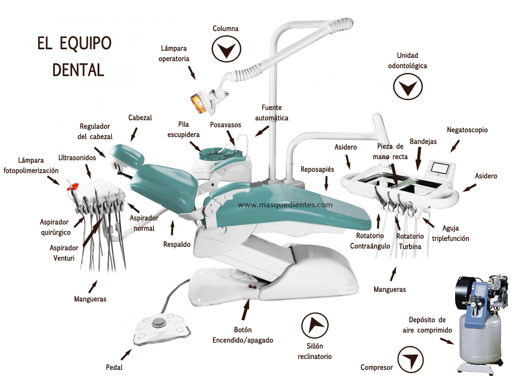 قسمتهای مختلف یوینت دندانپزشکی