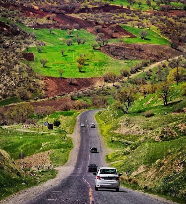 جاده زیبای پالنگان, شهرستان کامیاران