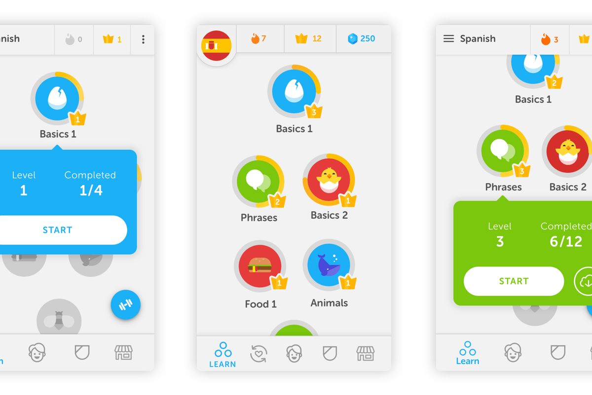 دانلود نرم افزار اموزش زبان انگلیسی Duolingo APP Mod 4.90.2