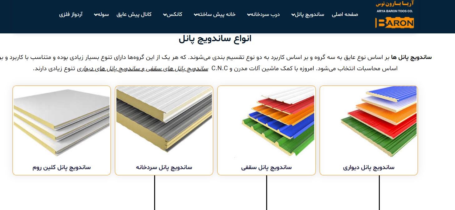 انواع مدل های ساندویچ پانل در ایران