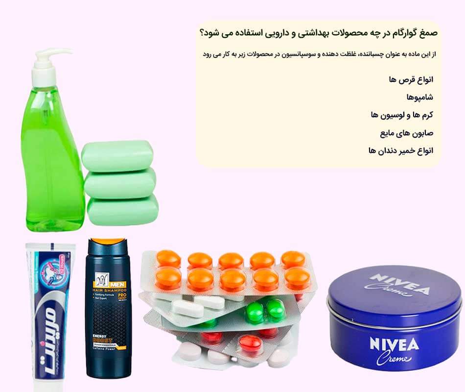 انواع کاربردهای گوارگام