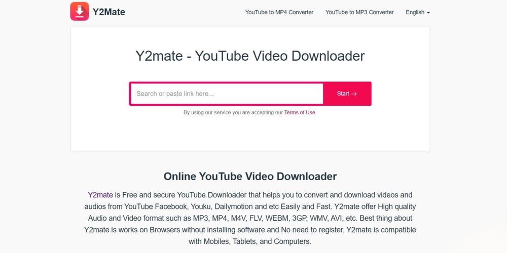 دانلود از یوتیوب با برنامه y2mate