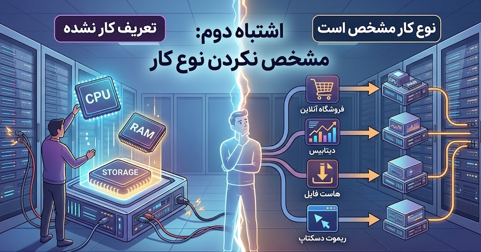 اشتباه دوم: مشخص نکردن نوع کار، قبل از انتخاب منابع