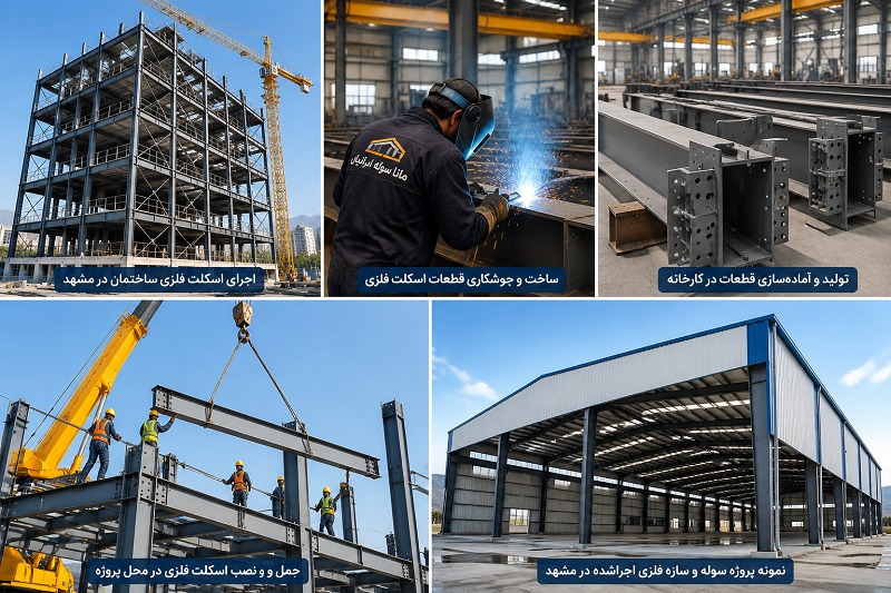 پیمانکار اسکلت فلزی ساختمان در مشهد