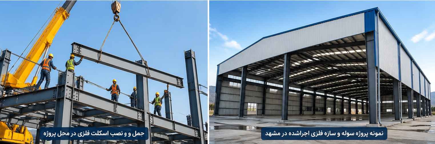 پیمانکار اسکلت فلزی در مشهد